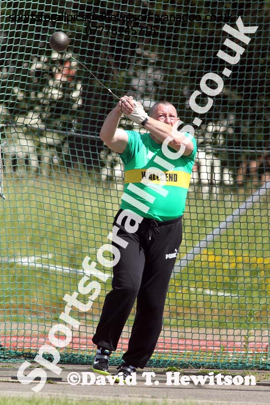 Hammer, North East Masters Champs, Monkton Stadium,  Jarrow. Photo: David T. Hewitson/Sports for All Pics